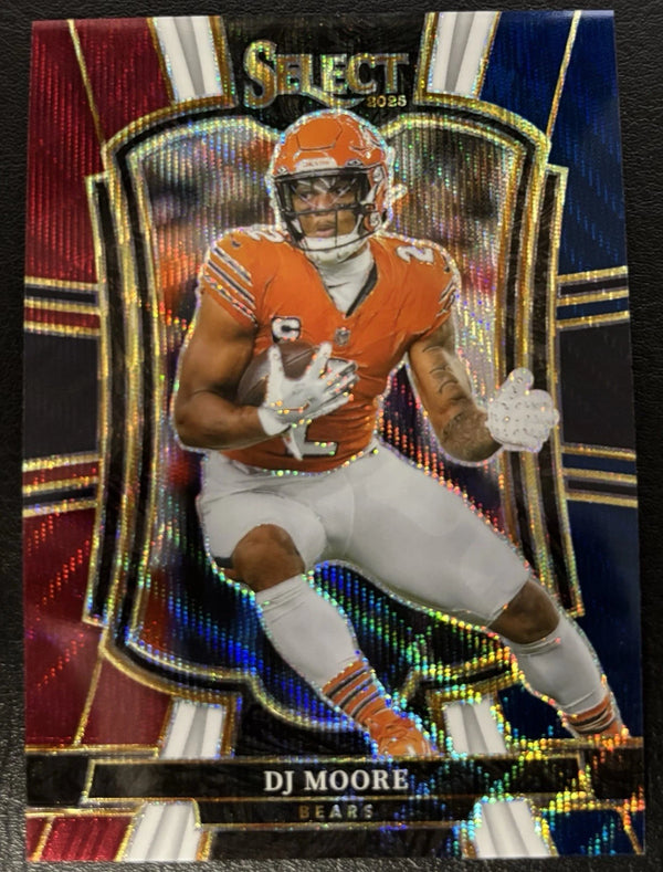 DJ Moore 2025 Panini Select NFL Tri-Color /299 Premier Level #173 Bears