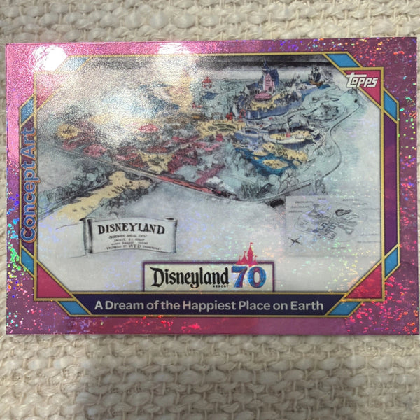 Topps Disneyland 70th “A Dream of the Happiest Place on Earth” Pink Glitter #118