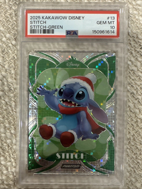 2025 Kakawow Disney Stitch Green #13 /20 PSA 10