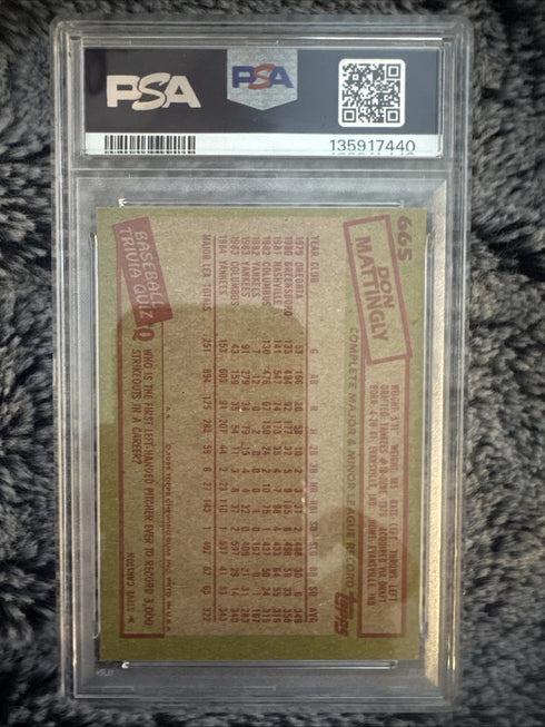 1985 Topps - Don Mattingly #665 PSA 8