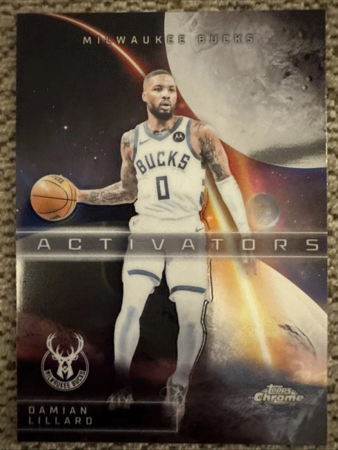 Topps Chrome 2025-26 Activators Damian Lillard Milwaukee Bucks AC-9