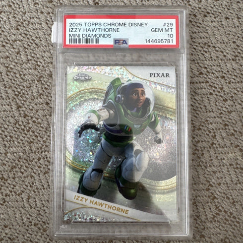 2025 Topps Chrome Disney Izzy Hawthorne Mini Diamond #29 PSA 10