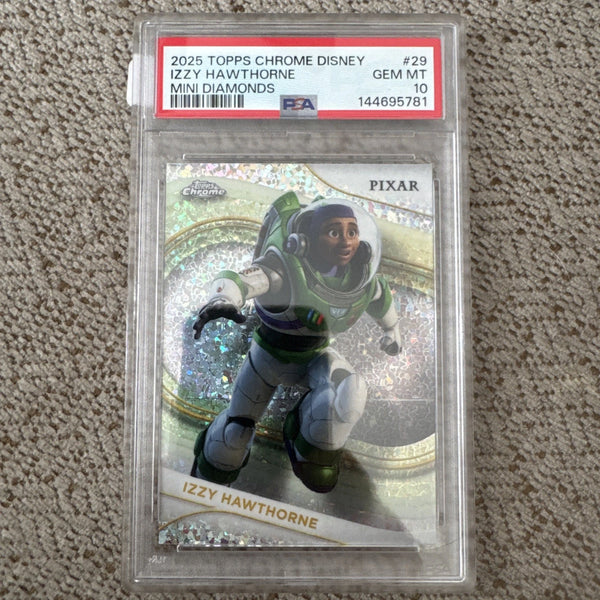 2025 Topps Chrome Disney Izzy Hawthorne Mini Diamond #29 PSA 10