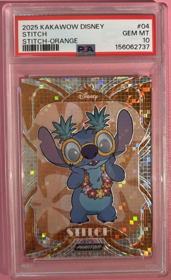 2025 Kakawow Disney Stitch Orange #04 /50 PSA 10