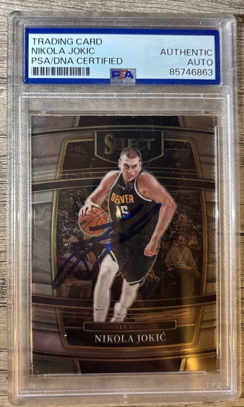 Signed Nikola Jokic 2021-22 Select Card PSA/DNA Certified Authentic Auto