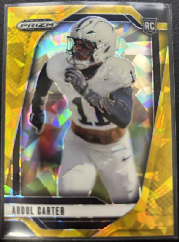 2025 Panini Prizm Draft Picks - Abdul Carter #102 Gold Ice Prizm (RC) Giants