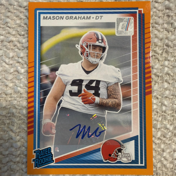 2025 Panini Donruss - Rated Rookie Mason Graham #340 Orange Autographs