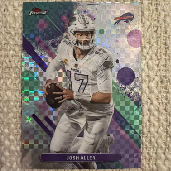 2025 Topps Finest Josh Allen X-Fractor #48 Buffalo Bills