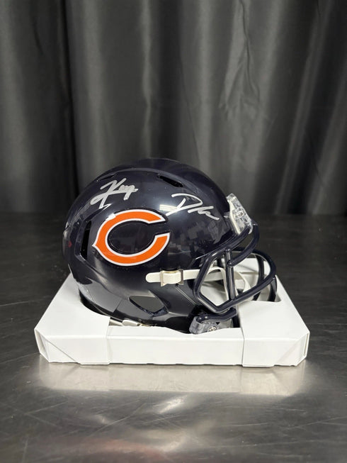 Monangai & Swift Signed Chicago Bears Speed Mini Helmet w/ COA JSA