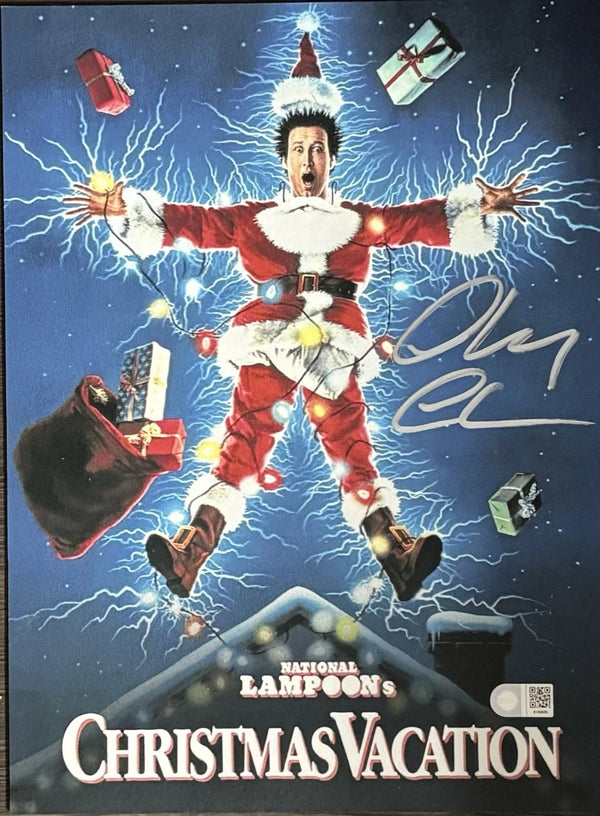 Christmas Vacation Chevy Chase Signed 11x14 Photo SWAU COA