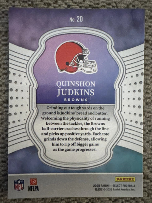 2025 Panini Select Quinshon Judkins Rookie Certified Select #20 Cleveland RC (Q)