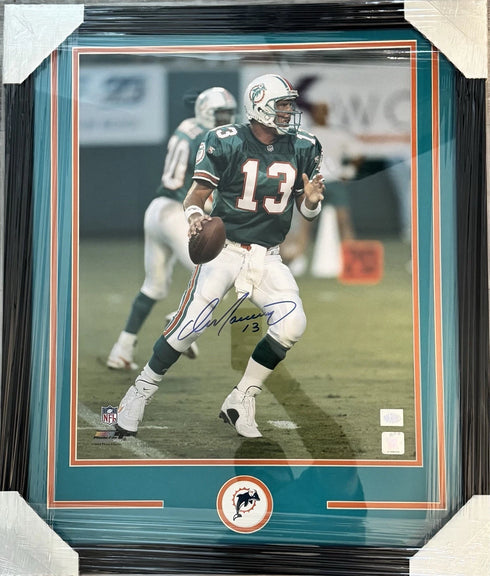 Framed Dan Marino Miami Dolphins Signed 16x20 Photo Player Hologram COA