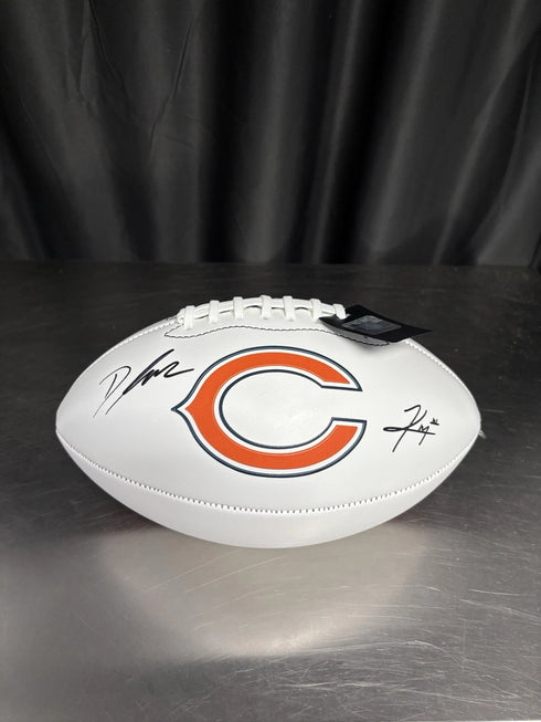 Chicago Bears Deandre Swift & Kyle Monangai Signed Football JSA Coa