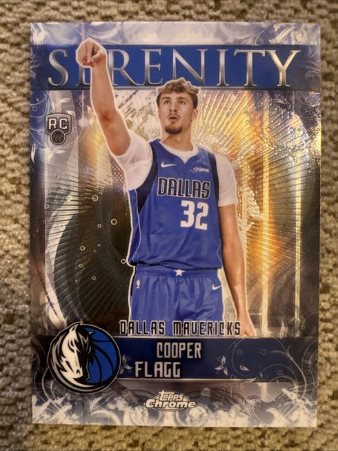 Topps 2025-26 Chrome Cooper Flagg Dallas Mavericks Serenity Insert SY-11
