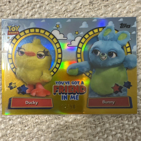 Topps Toy Story 30 Years & Beyond Ducky Bunny /50 You’ve Got a Friend in Me