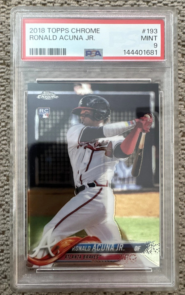 2018 Topps Chrome - Ronald Acuña Jr. #193 (RC) PSA 9