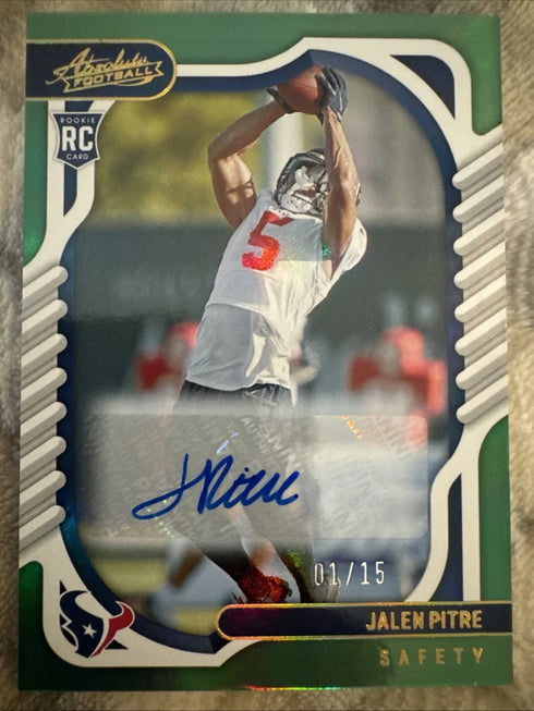 2022 Panini Absolute - Rookies Jalen Pitre #166 Green Spectrum Signatures /15...
