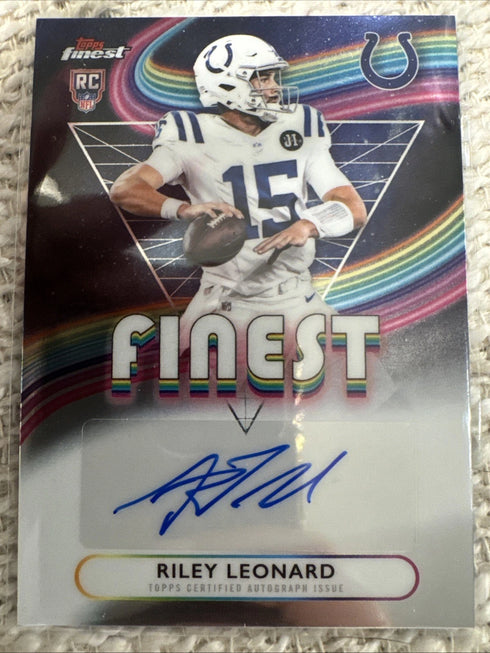 Topps Finest Rookie Finest Autographs Riley Leonard Colts Rookie Auto RFA-RL