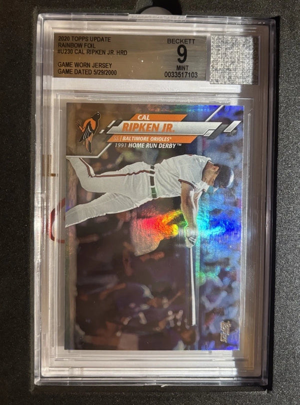 Cal Ripken, Jr. 2020 Topps Update #U230 Card Jersey Fusion Graded 9 Beckett