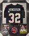 Treyveyon Henderson Framed New England Patriots Autographed Jersey SWAU Coa