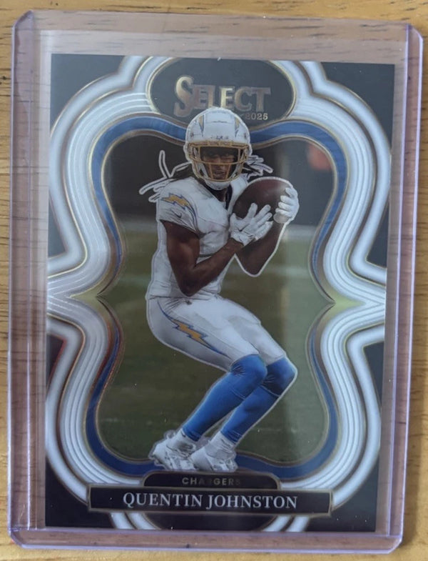 2025 Panini Select Quentin Johnston Silver Prizm #302 Suite Level Chargers