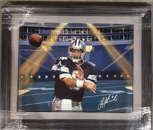 Dallas Cowboys Troy Aikman Signed 13x17 Framed Photo JSA Cert