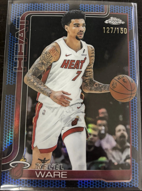 2025 Topps Chrome Kel’el Ware Blue Basketball /150 Heat