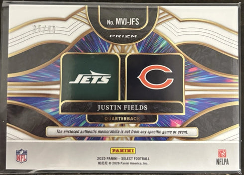 2025 Panini Select - Multiverse Justin Fields #MVJ-JFS Copper Prizm /49 Jets