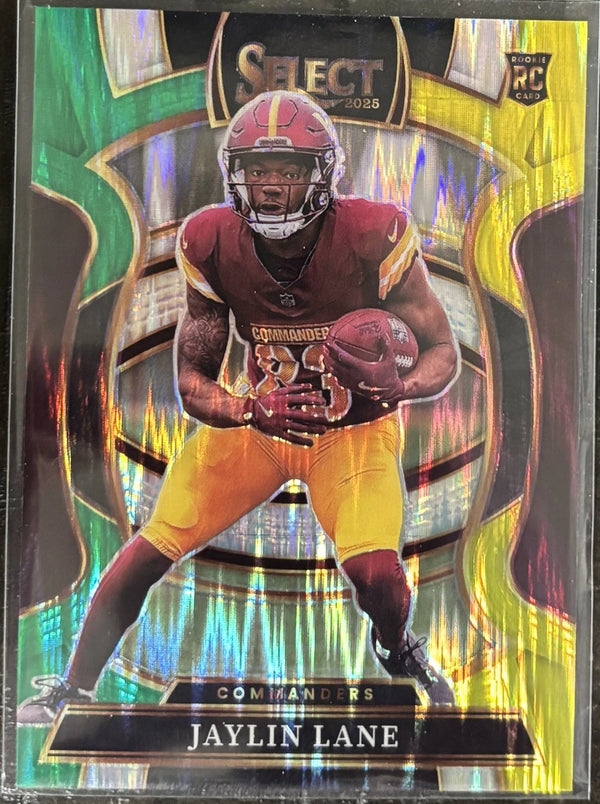 2025 Panini Select - Concourse Jaylin Lane Green & Yellow Shock Prizm Commanders