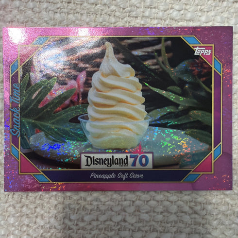 Topps Disneyland 70th Anniversary #107 Pink Foil Pineapple Soft Serve