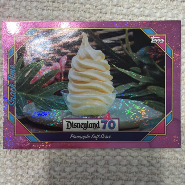Topps Disneyland 70th Anniversary #107 Pink Foil Pineapple Soft Serve
