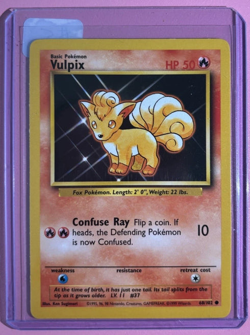 Pokemon Card - Vulpix Base Set 68/102