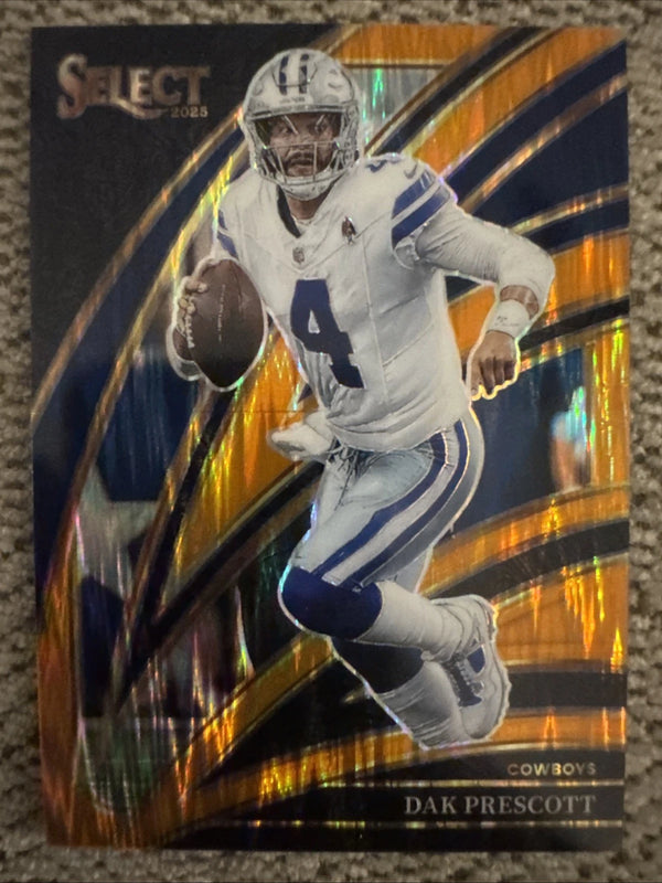2025 Panini Select DAK PRESCOTT Orange Shock Club Level! #296 /399