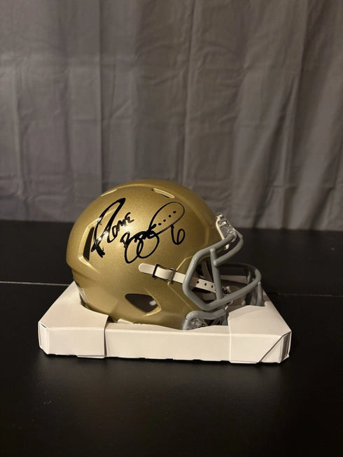 Jerome Bettis Notre Dame Signed Mini Helmet Bettis COA