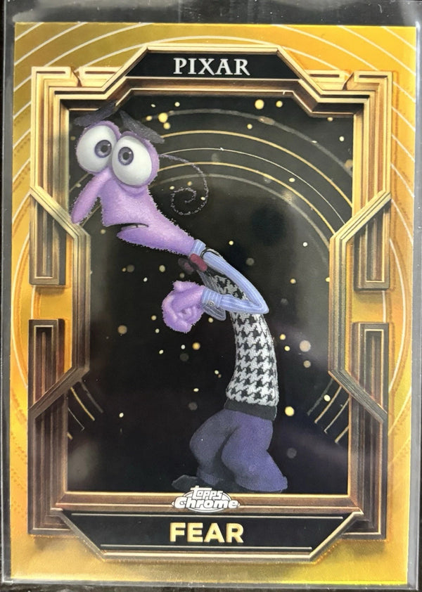 FEAR INSIDE OUT 2025 TOPPS CHROME DISNEY PIXAR GOLD #58