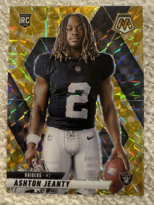 2025 Mosaic Ashton Jeanty #287 Yellow Reactive Prizm Image Variation RC