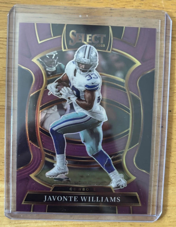 2025 Panini Select Javonte Williams Purple Prizm /75 #97
