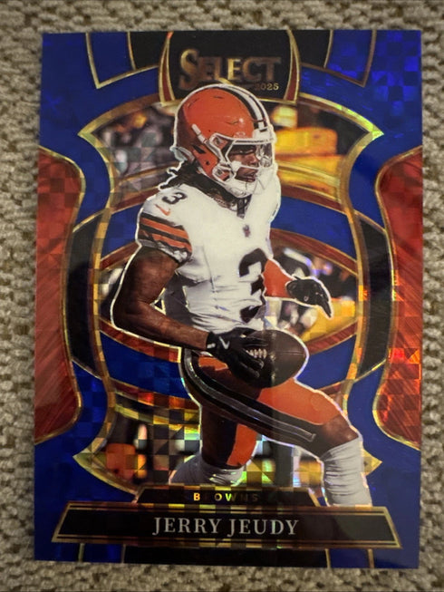 2025 Panini Select Jerry Jeudy #56 Concourse Blue Power Prizm /249