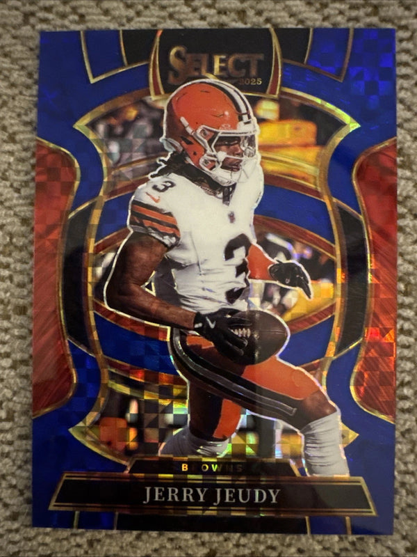 2025 Panini Select Jerry Jeudy #56 Concourse Blue Power Prizm /249