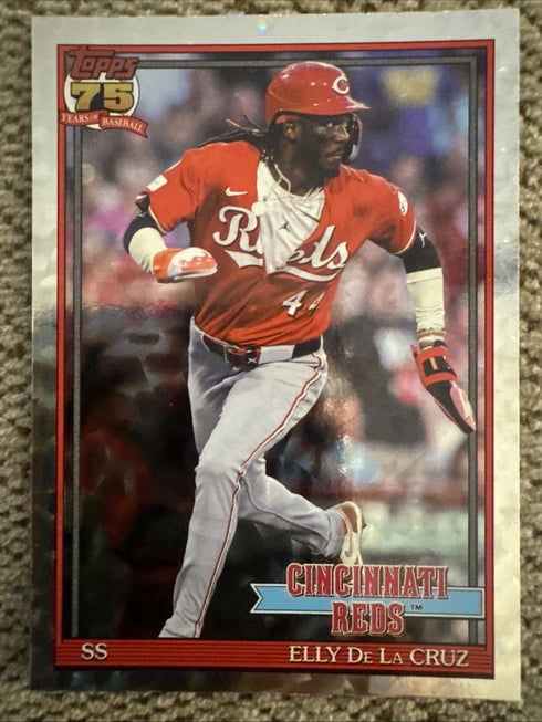 2026 Topps Series 1 Elly de la Cruz Crackleboard Foil Cincinnati Reds