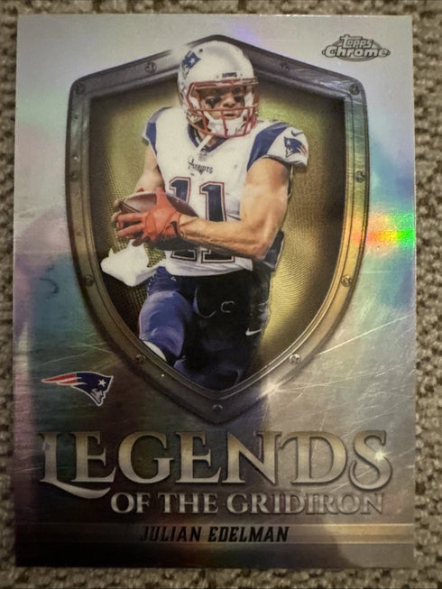 2025 Topps Chrome Julian Edelman LOG-24 Legends Of The Gridiron Refractor