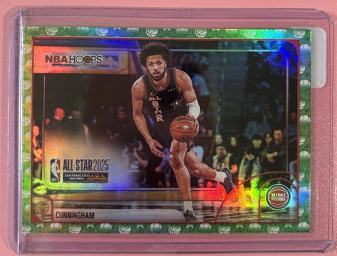 Cade Cunningham 2025-26 Topps NBA Hoops Refractor Pixel Burst All Star #282