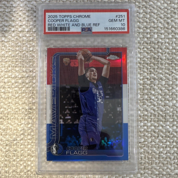 2025-26 Topps Chrome - Cooper Flagg #251 Red White & Blue Refractor (RC)