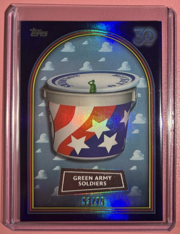 2025 Topps 30 Year of Toy Story Green Army Soldiers Aqua /75 #16