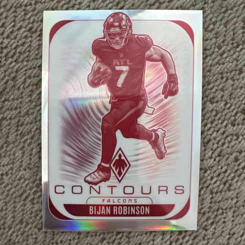 2025 Panini Phoenix Football Bijan Robinson Contours Silver Prizm #2