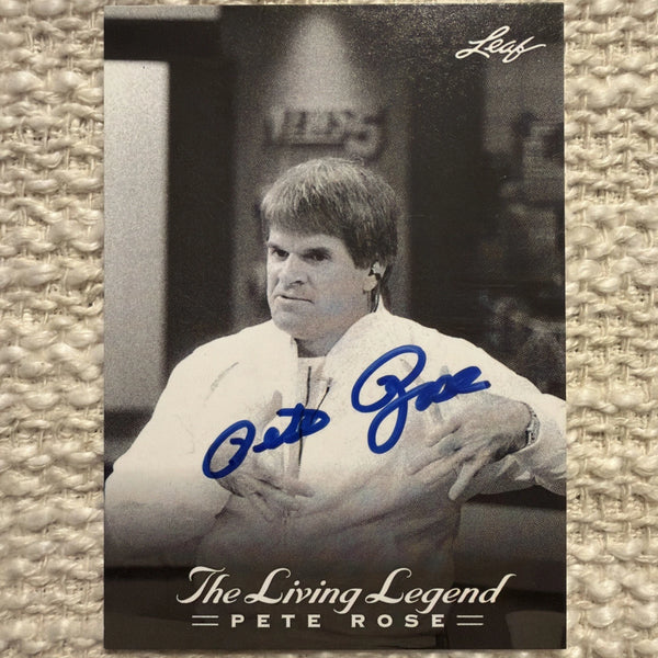 2012 Leaf Autographed Pete Rose The Living Legend Trading Card #49 w/ JSA COA