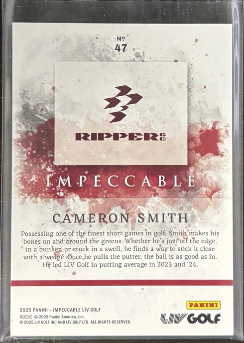 2025 Panini Impeccable Cameron Smith /20 Ripper G.C.
