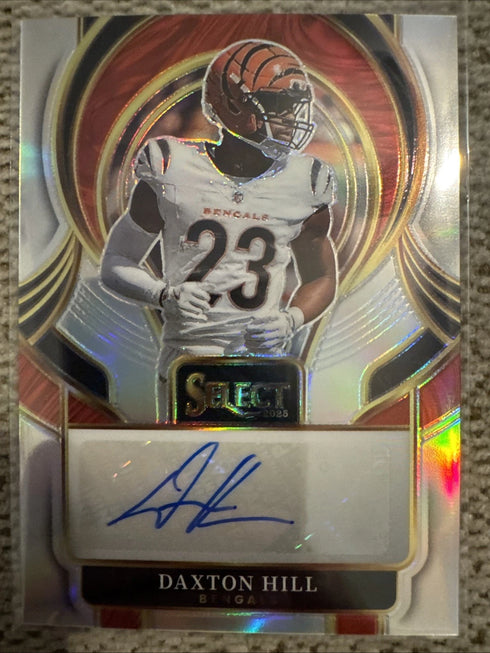 2025 Panini Select Daxton Hill Autograph Prizm Insert Bengals NFL #SIP-DHL
