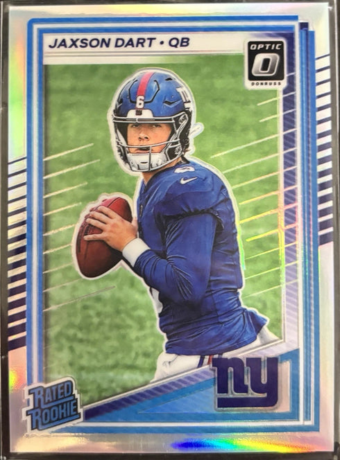 2025 Panini Donruss Optic - Rated Rookie Jaxson Dart #273 Holo Prizm (RC) Giants