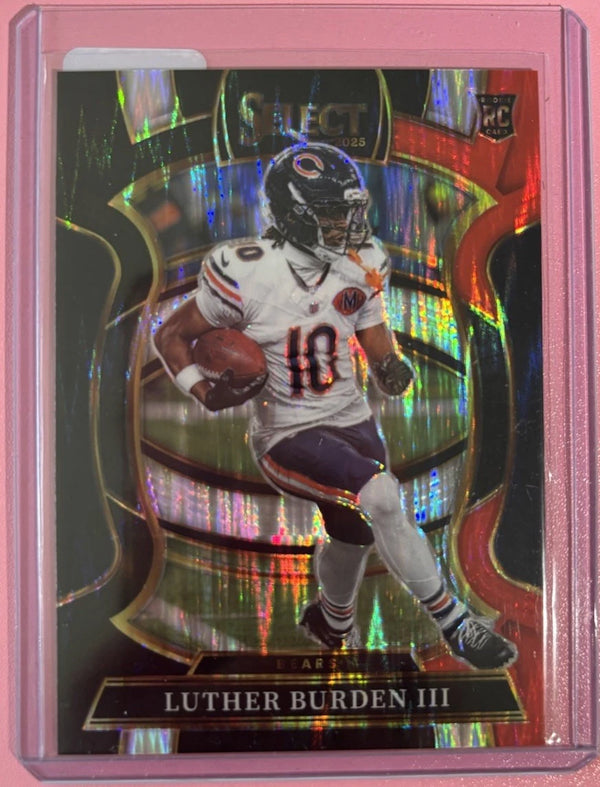 2025 Panini Select - Concourse Luther Burden #72 Black & Red Shock Prizm (RC)